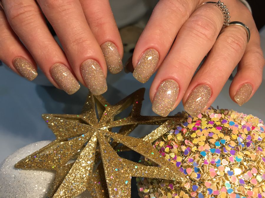 Gold glitter gel set